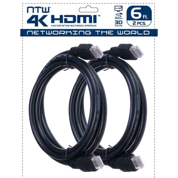 ft. Ultra 4K HDMI Cable with Ethernet (2-Pack) NHDMI4-006-2 - The Home Depot