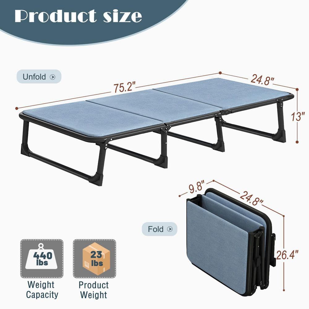 Buy Sleeping Cots For Adults, Blue 6Fold Folding Chaise Lounge Chairs