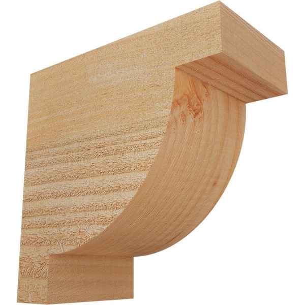 Ekena Millwork 4 in. x 8 in. x 8 in. Douglas Fir Alpine Rough Sawn Corbel