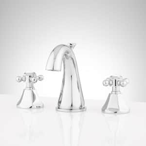 Boca Raton 8 in. Widespread 1.2 GPM Double Handle Bathroom Faucet in Chrome