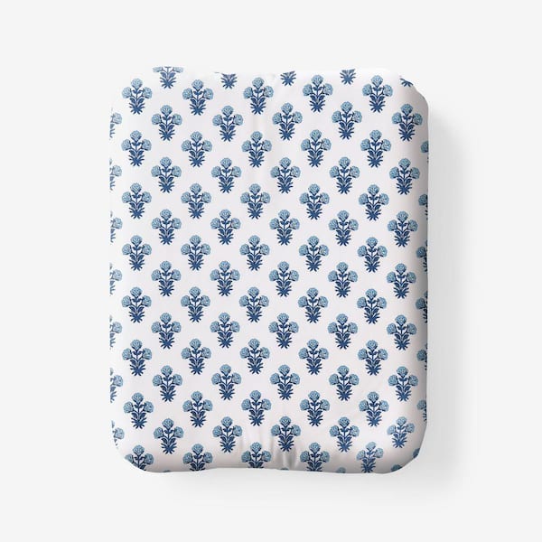 Company Cotton Suhana Garment Wash Blue Cotton Percale King Fitted Sheet