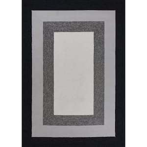 Charlie 6 X 9 ft. Charcoal Grey Solid Color Indoor/Outdoor Area Rug
