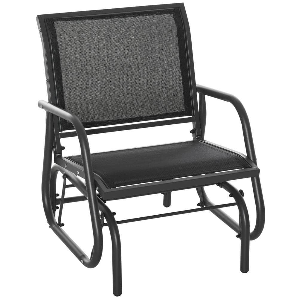 Outsunny Porch Glider 26 in. Metal Steel Outdoor Glider