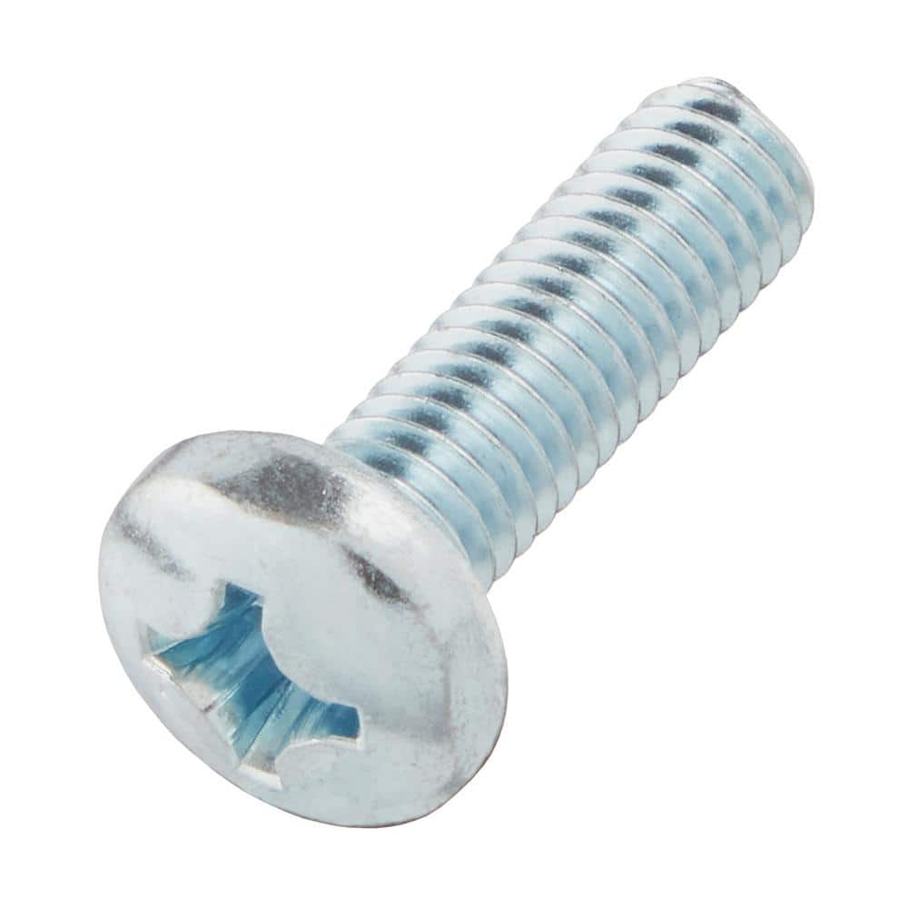 Everbilt M6-1.0x20mm Zinc Pan Head Phillips Drive Machine Screw 1-Piece ...