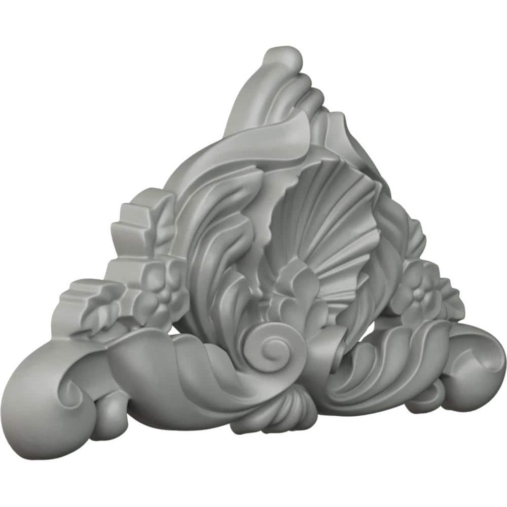 Genova White Primed Polyurethane Architectural Onlay Scroll