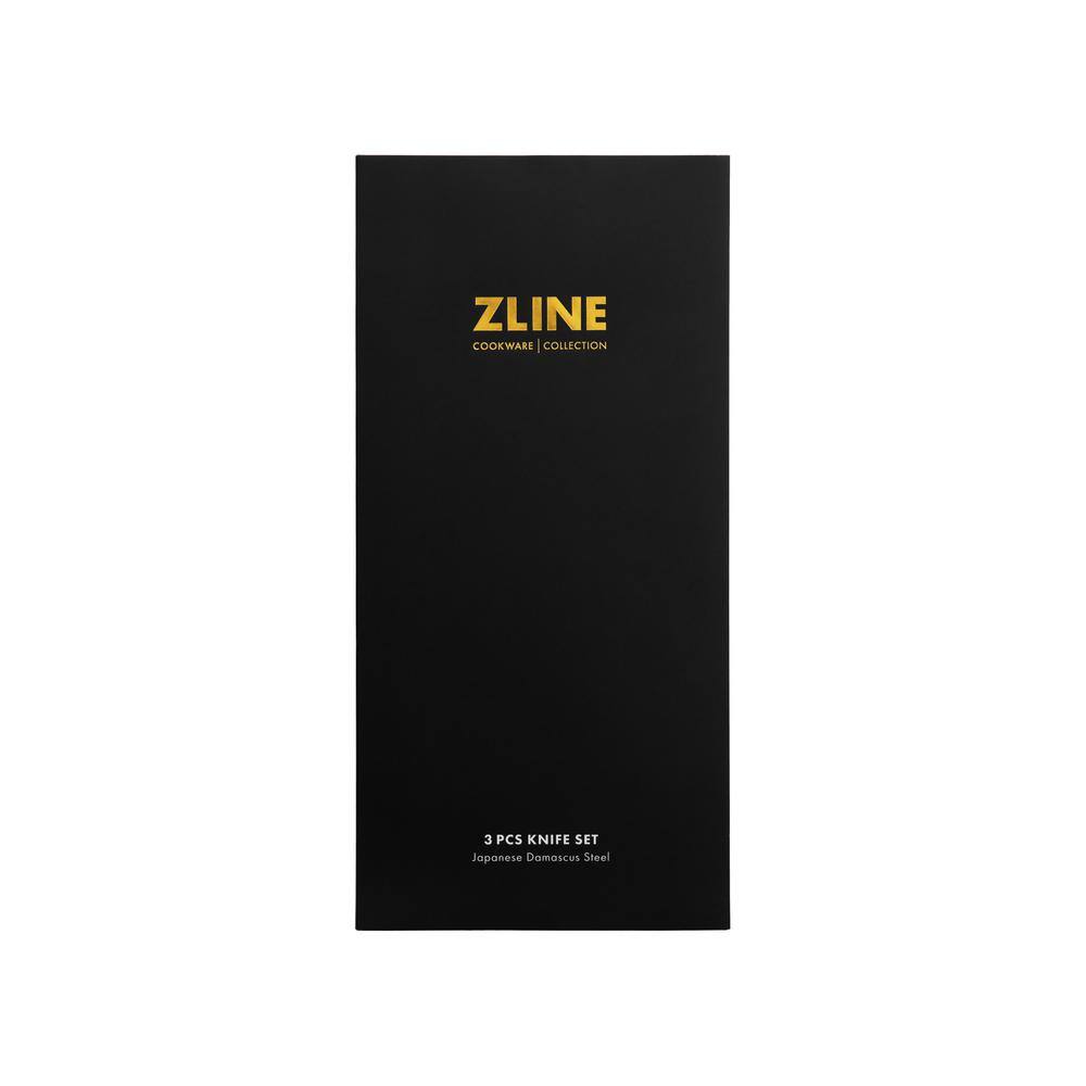 ZLINE 3-Piece Professional Damascus Steel Kitchen Knife Set