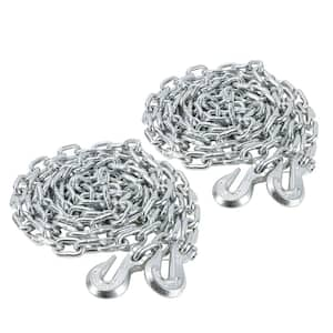 5/16 in. x 14 ft. Grade 70 Zinc Plated Steel Transport Binder Chain with Clevis Hooks (2-pack)