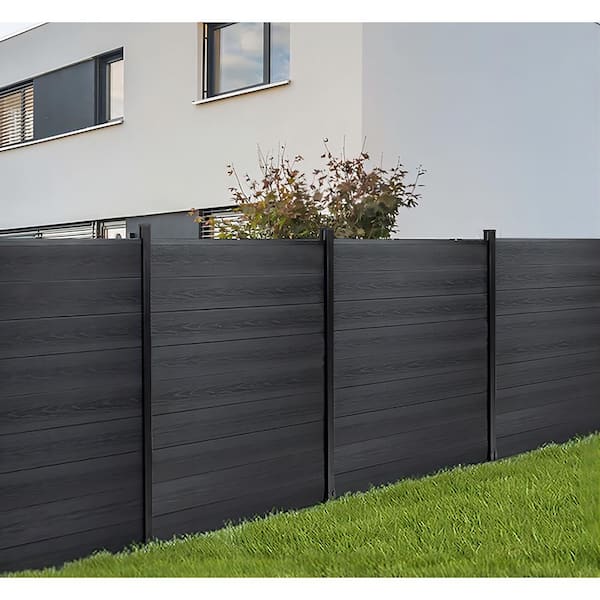 mondaria Garden Privacy Waterproof Fence 6 ft. H x 6 ft. W Black ...