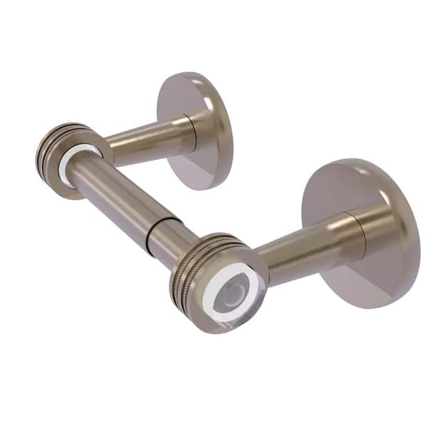 Allied Brass Clearview Collection Wall Mounted Toilet Paper Holder in Antique Pewter with Dotted Accents
