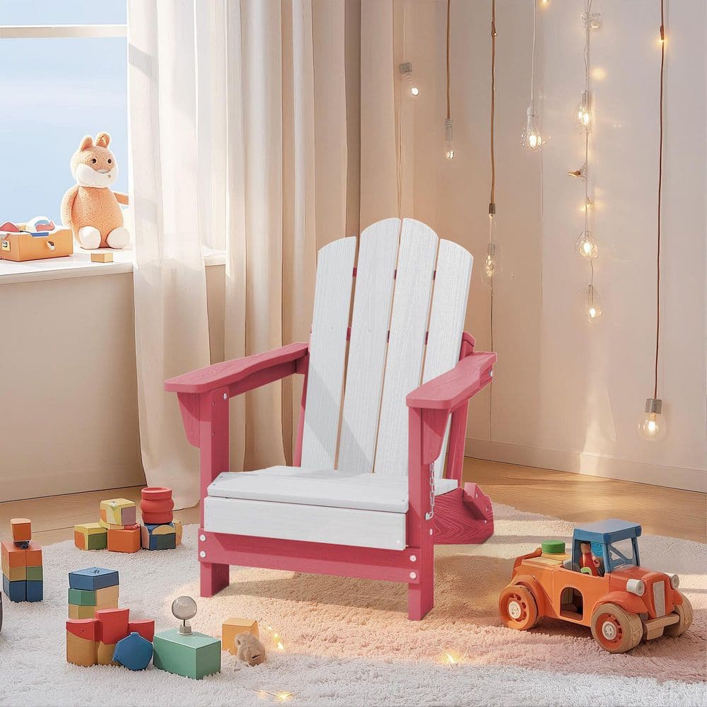 JEAREY Children HDPE Folding All-Weather Adirondack Chair with