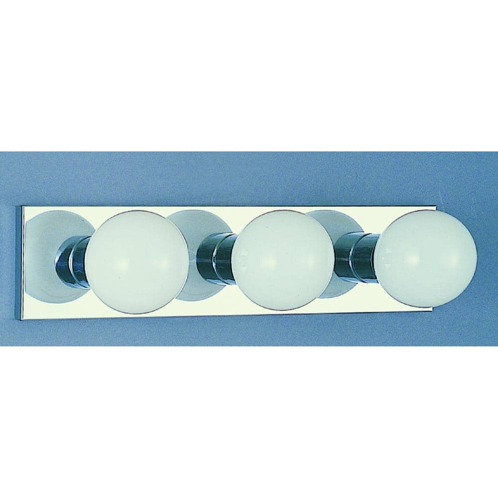 Polished Chrome 18" Modern Bath Vanity Light, Direct Wired