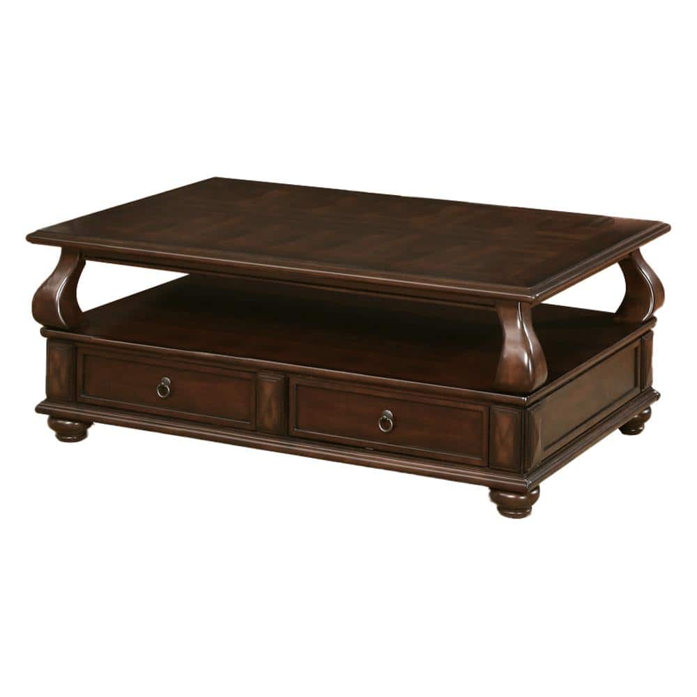 Amado Classic Walnut Rectangular Coffee Table with Storage