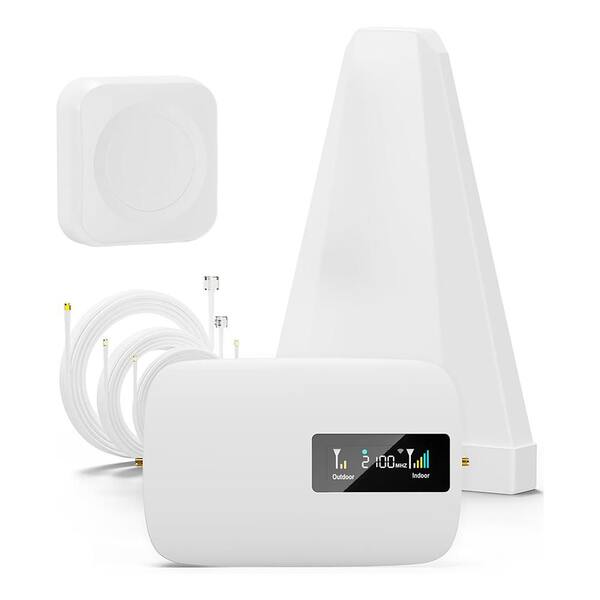 Cell Phone Signal Booster for Home Office Up to 2500 Sq Ft 5G 4G LTE Supports All US Carriers HD Display App Support