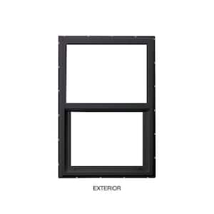 23.5 in. x 35.5 in. Select Series Single Hung Vinyl Black Window with HPSC Glass and Screen Included