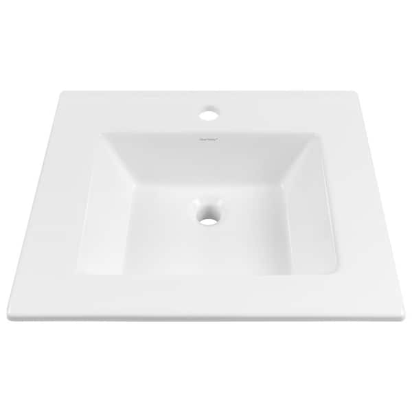 DEERVALLEY 21 in. L x 18 in. W Drop-In Rectanglar Fireclay