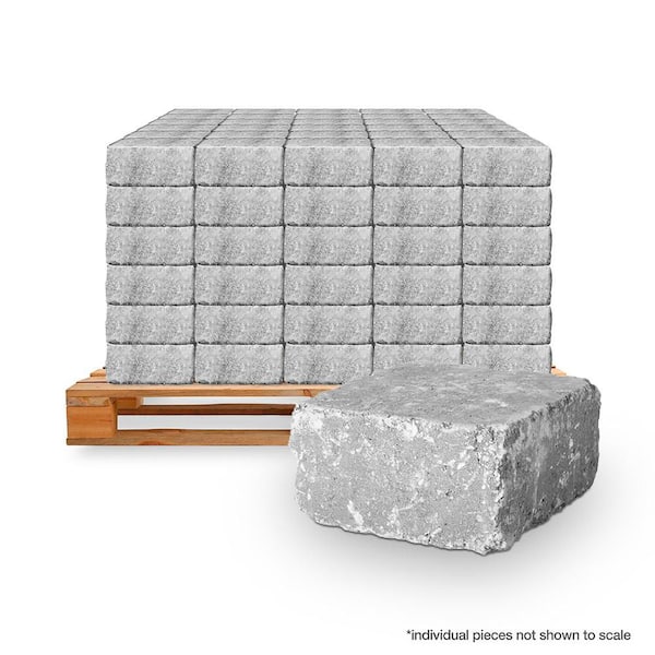 RumbleStone Medium 3.5 in. x 7 in. x 7 in. Greystone Concrete Garden Wall Block (144 Pcs. / 24.5 sq. ft. / Pallet)