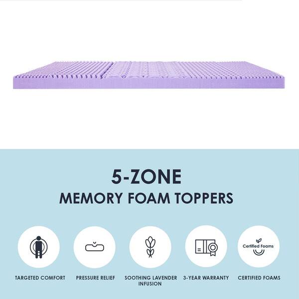 best price mattress 2 in. 5Zone Memory Foam Mattress Topper with
