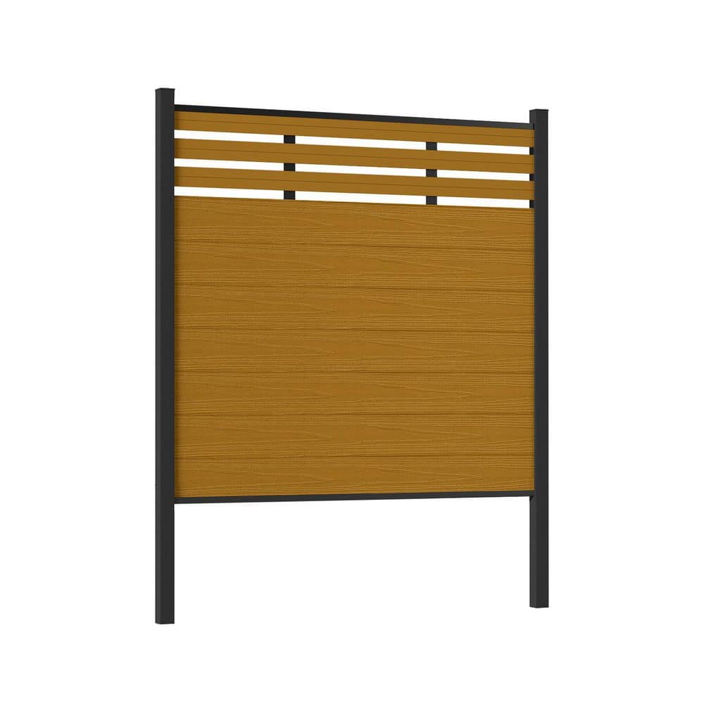 5.5 ft. H x 6 ft. W Teak Composite Horizontal Fence Panel Kit with Two 8 ft. Aluminum Posts, Warp-Resistant price history on PriceWatchPro