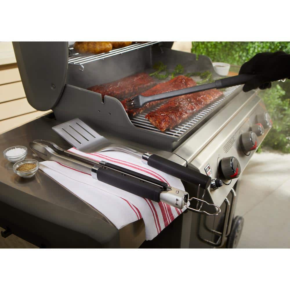 Weber Precision 3-Piece Stainless Steel Grill Tool Set