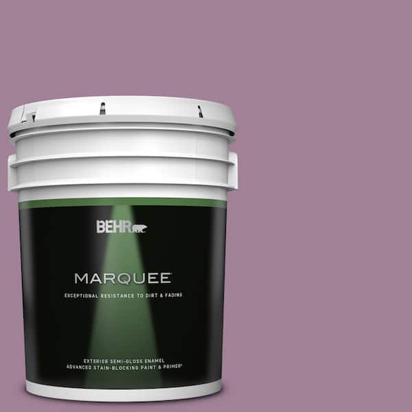 BEHR MARQUEE 5 gal. #PMD-82 Violet Bouquet Semi-Gloss Enamel Exterior Paint & Primer