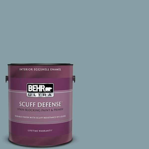 BEHR ULTRA 1 gal. #BNC-18 Aqua Gray Extra Durable Eggshell Enamel Interior Paint & Primer
