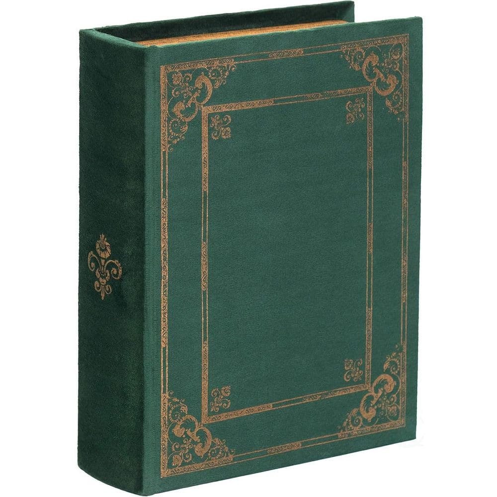 Green 7 in. x 9 in. Wood Decorative Book Boxe Storage and Home