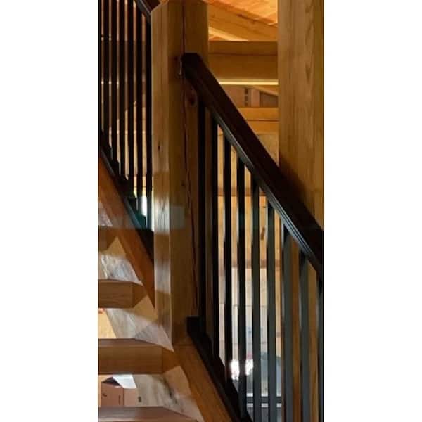 Aria Railing - 3 in. x 3 in. x 36 in. Black Powder Coated Aluminum Deck Post Kit