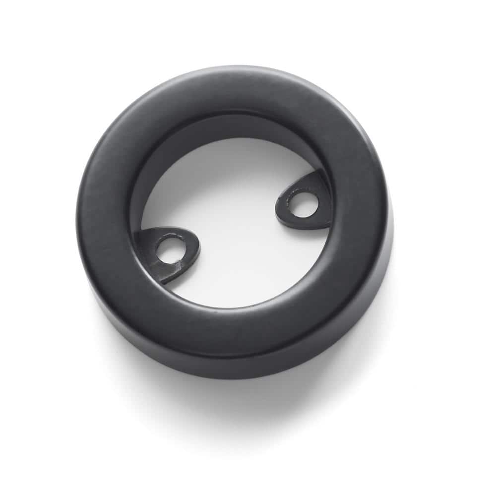 2 in. x 2 in. Disk Black Steel Pull Hardware Kit