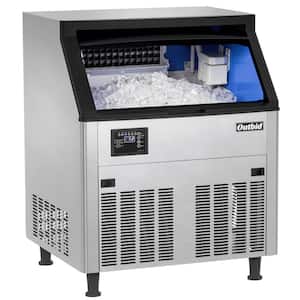 26 in. Ice Production per Day 265 lbs. Commercial Freestanding Ice Maker Stainless Steel, 90 LBS Bin, Full Size Cubes