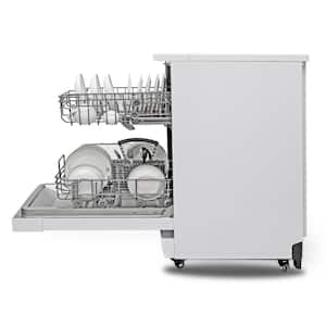 18 in. White Portable 120-Volt Dishwasher with 8-Place Setting Capacity