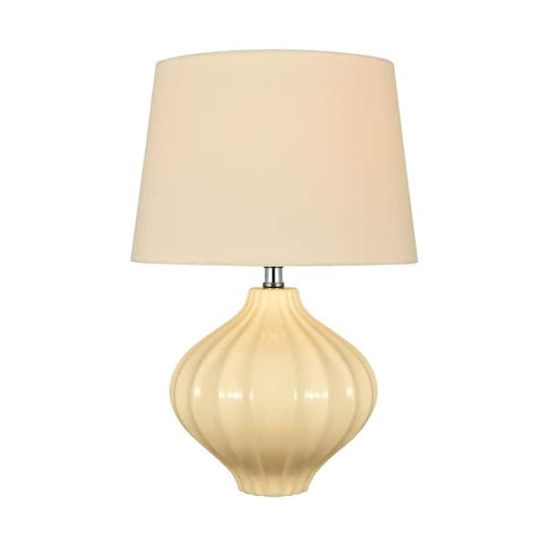 Illumine Designer 16.5 in. Ivory White CFL Table Lamp