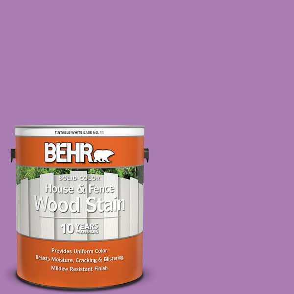 BEHR 1 gal. #P100-5 I Heart Potion Solid Color House and Fence Exterior  Wood Stain 01101 - The Home Depot