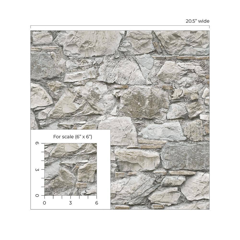 Flax Stone Self-Adhesive Peel and Stick Wallpaper