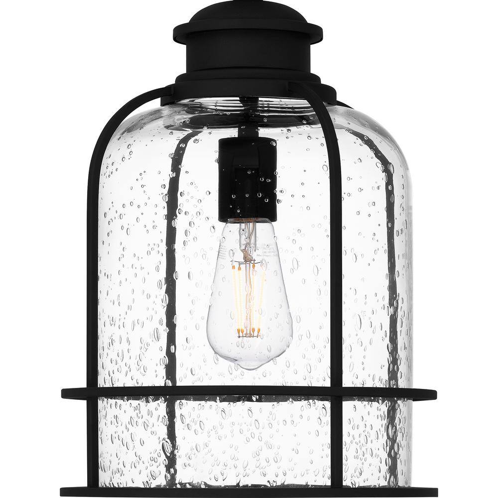 Earth Black Glass Industrial Outdoor Hanging Lantern