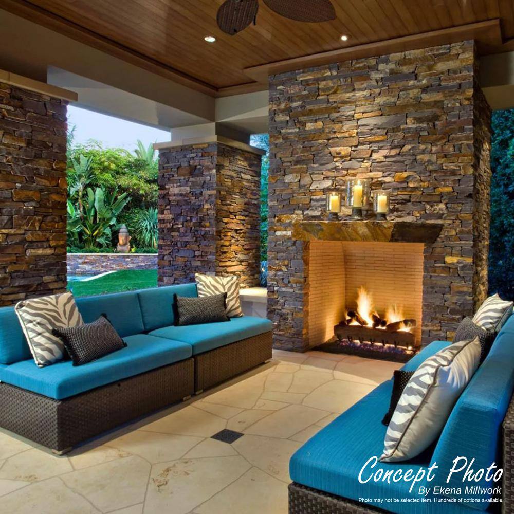 Slate Gray Faux Stone Siding Corner Panel, 3" x 48"