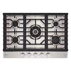 30 in. Gas Cooktop in Stainless Steel with 5-Burners including 24k UltraHeat Dual Burner
