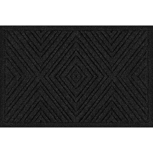 Diamond Gem 24 in. x 36 in. Charcoal Doormat