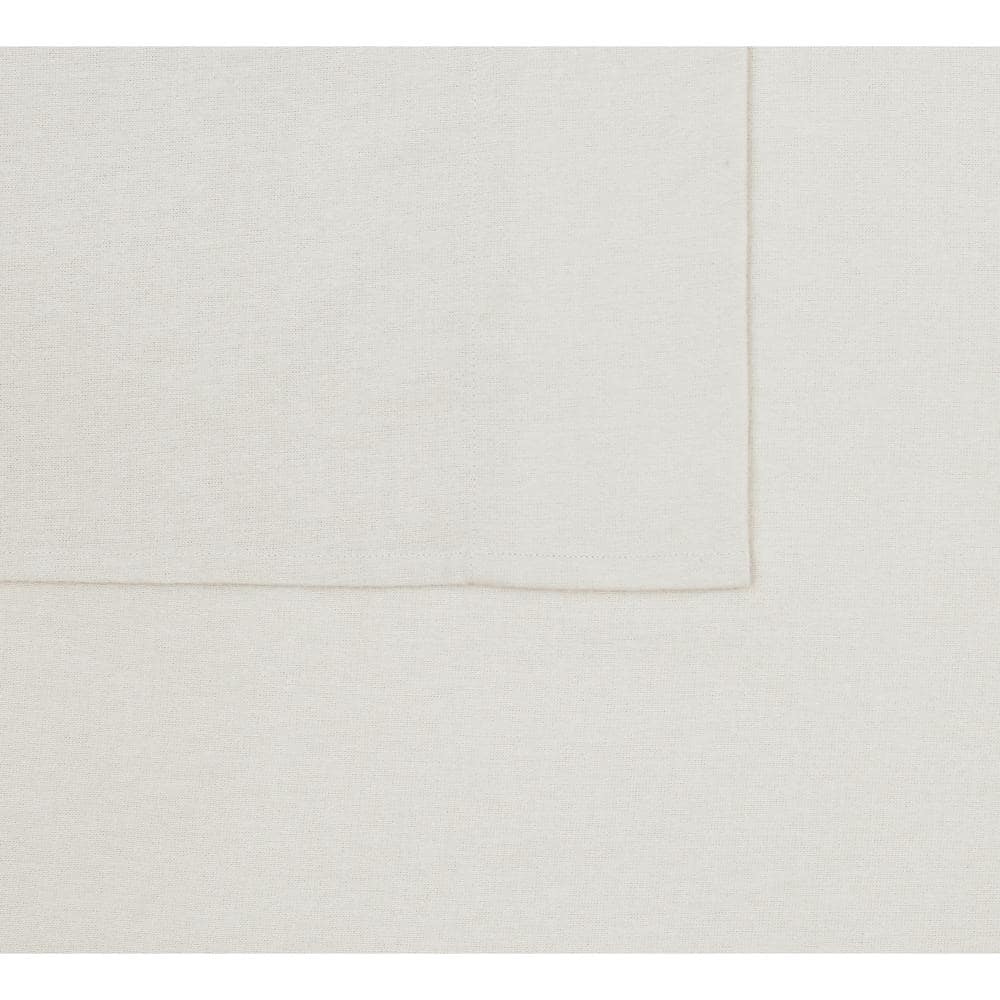 Ivory Twin Cotton Flannel Sheet Set with Pillowcase