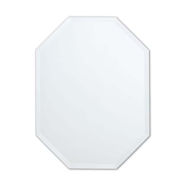 better bevel 20 in. W x 28 in. H Frameless Octagon Beveled Edge Bathroom Vanity Mirror