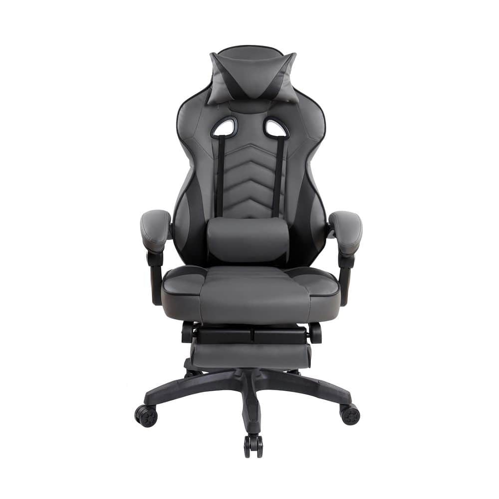 PU Leather Reclining Footrest High Back Swivel Adjustable Height Ergonomic Gaming Chair in Black with Adjustable Arms price history on PriceWatchPro