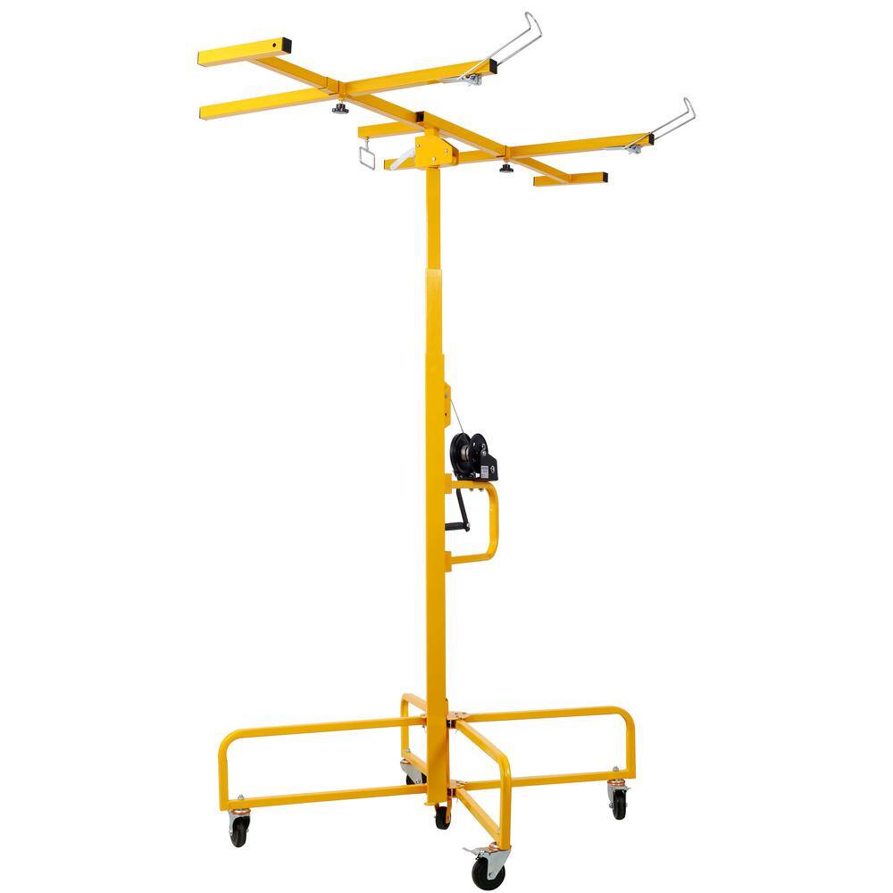 Heavy Duty Yellow Drywall Panel Hoist with Rolling Casters