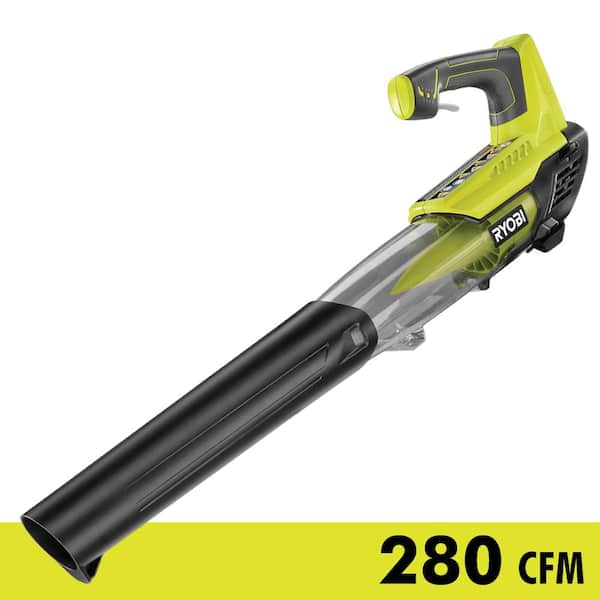 RYOBI ONE+ 18V 100 MPH 280 CFM Cordless Battery Variable-Speed Jet Fan Leaf Blower (Tool Only)