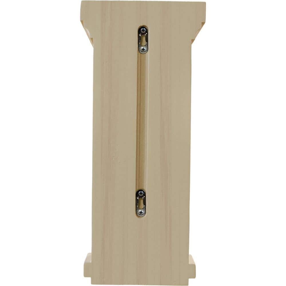 17" Tall Unfinished Rubberwood Traditional Recessed Corbel