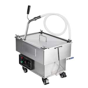 Mobile Fryer Filter 18 L (15 Qt.) Oil Tank Capacity Oil Filtration System with 10 L min Oil Filtration Speed, Silver