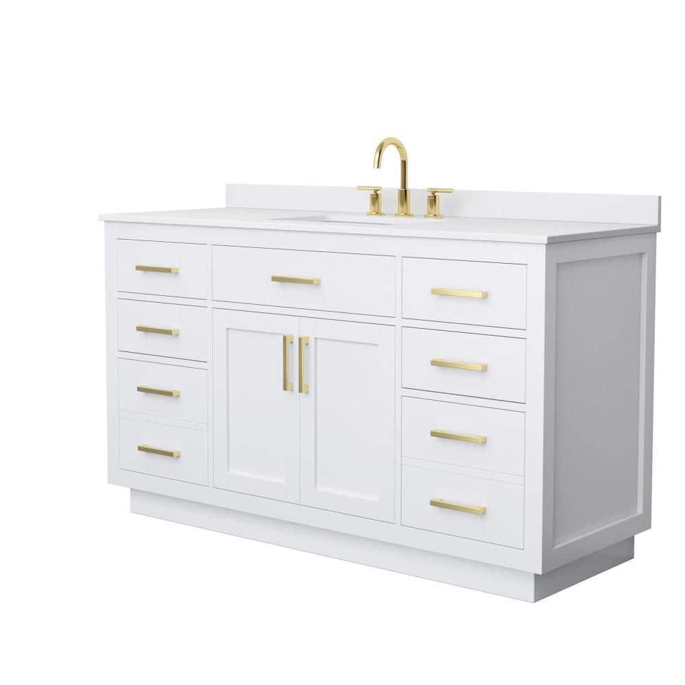 Beckett TK 60 in. Single Freestanding White Bath Vanity with Top price history on PriceWatchPro