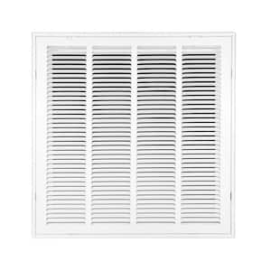 16 in. x 16 in. Square Return Air Filter Grille of Steel in White