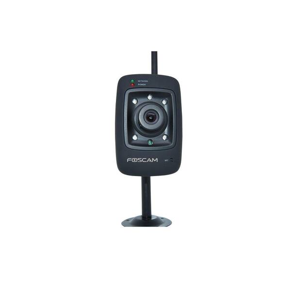 Foscam Wireless 480TVL Mini Day/Night IP Security Camera - Black