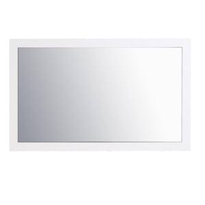 Sun 48 in. W x 30 in. H Framed Rectangular Bathroom Vanity Mirror in Gloss White