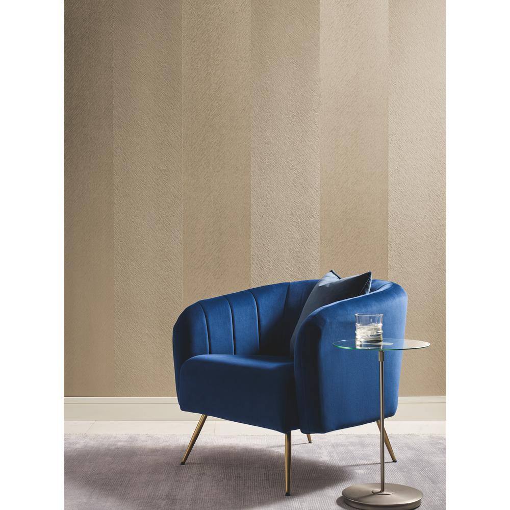 Gold Etched Chevron Non-Pasted Washable Wallpaper