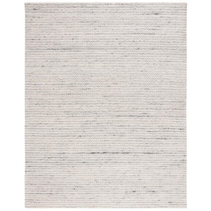 Marbella Grey Ivory 8 ft. X 10 ft. Abstract Border Area Rug
